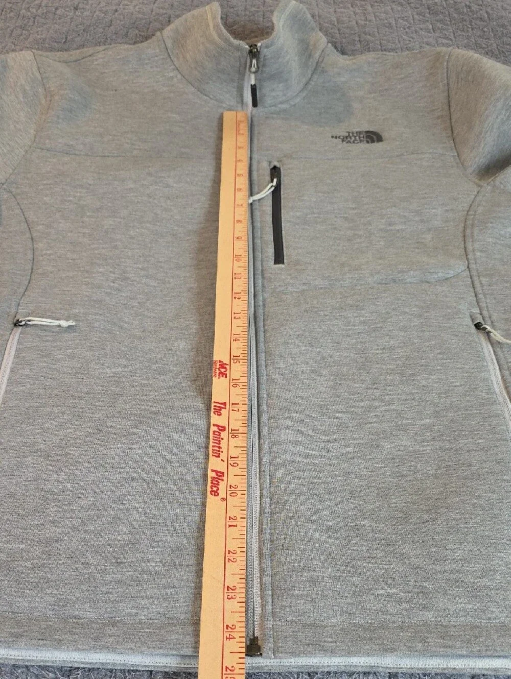 The North Face Men’s Light Grey Zip-Up Softshell Jacket